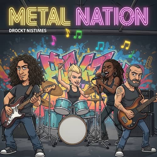 Metal Nation Magazine: Cartoon Rock Band Cover Art
