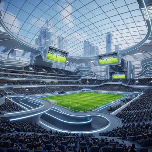 Futuristic Stadium with Innovative Architecture