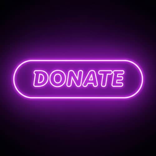 Neon Purple Donate Button - Engaging Twitch Donation Button