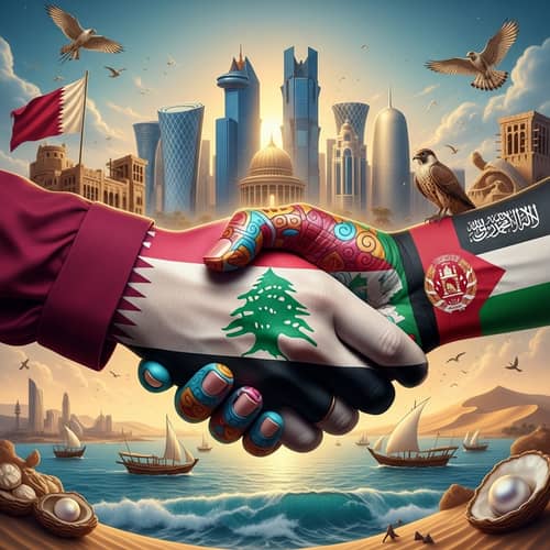Colorful Digital Artwork of Unity - Handshake with National Flag Designs