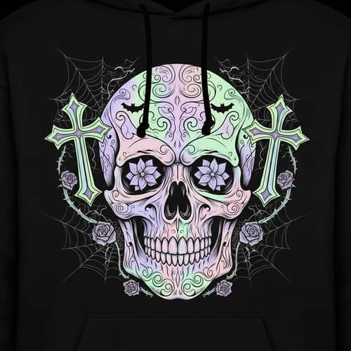 Pastel Goth Hoodie Design - Unique Gothic Style