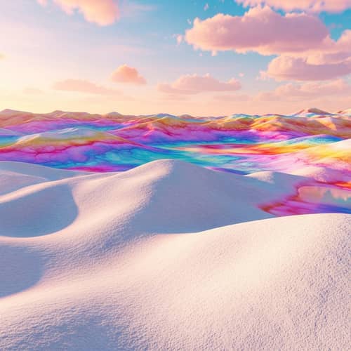 Psychedelic World: Soft White Hills & Vibrant Colors