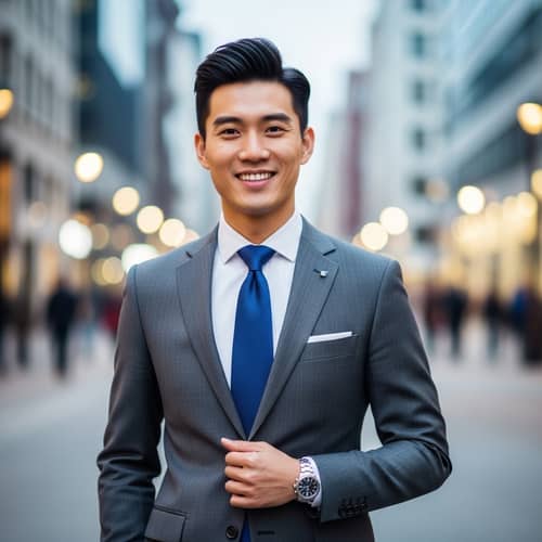 Stylish Chinese Man: Modern Elegance and Charismatic Aura
