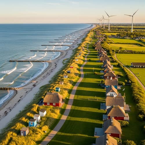 Tranquil Seashore in Klegod, Denmark | Danish Cottages & Windmills