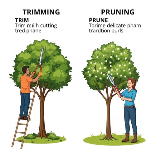 Tree Care: Trimming vs. Pruning Guide