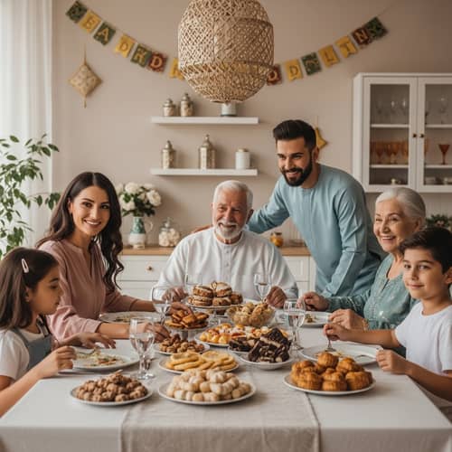 Celebrate Eid al-Fitr with Family - Joyful Gathering
