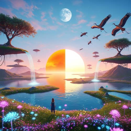 Surrealistic Paradise: Enchanting Dreamscape Imagery