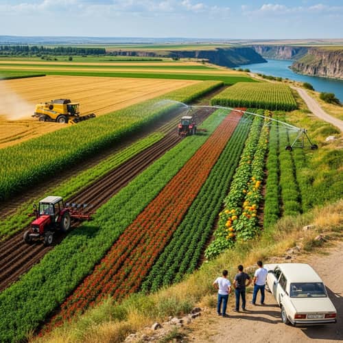 Sprawling 200 Hectare Field in Armenia: Agricultural Bounty on Akhuryan River Banks