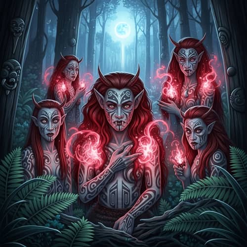Patupaierehi Elves in Maori Mythology: Cosmic Vampires with Fiery Red Hair