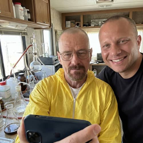 Epic Selfie with Walter White in RV Meth Lab