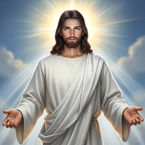 Luminous Figure of Jesus: Symbol of Wisdom and Love
