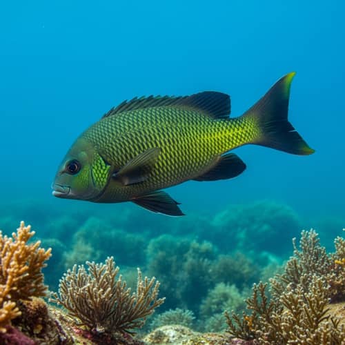 Radiant American Fish in Clear Blue Waters