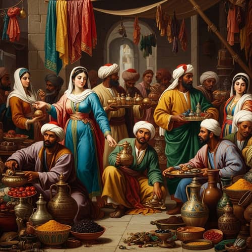 Islamic Perspective: Traditional Arabian Marketplace Art