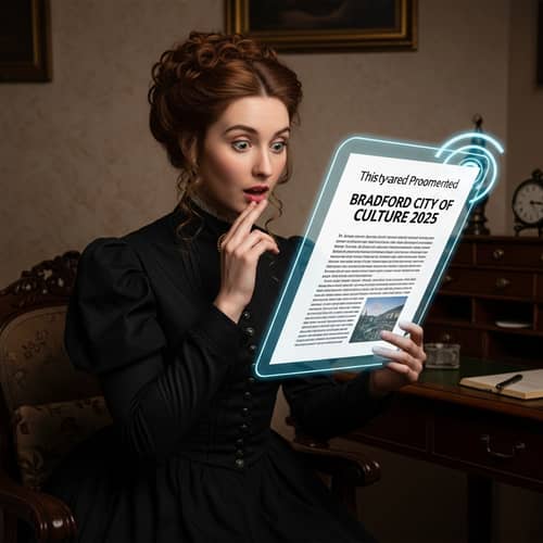 Charlotte Bronte Reacts to Bradford City of Culture 2025 - Imaginative Scene