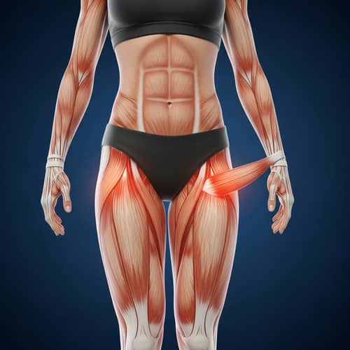 Female Runner's Thigh Muscles Anatomy | Detailed Illustration