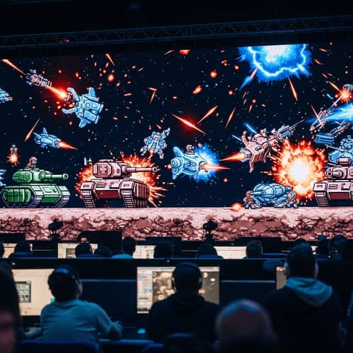Intense Competitive Gaming Event: Digital Battleground Chaos