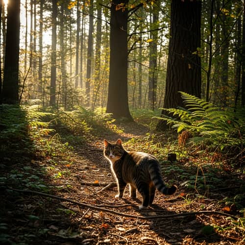 Cat Wandering in the Wilderness - Explore the Great Outdoors