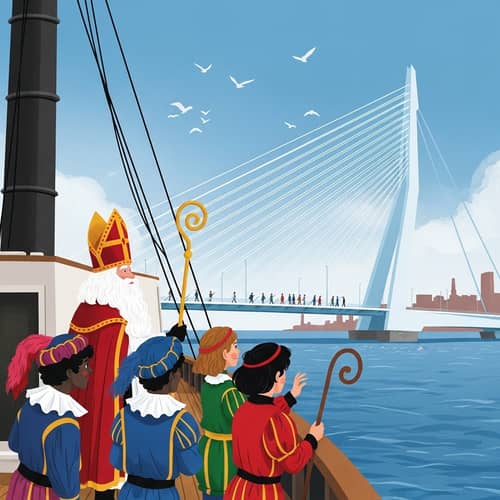 Sinterklaas & Diverse Helpers Await Modern Bridge Opening