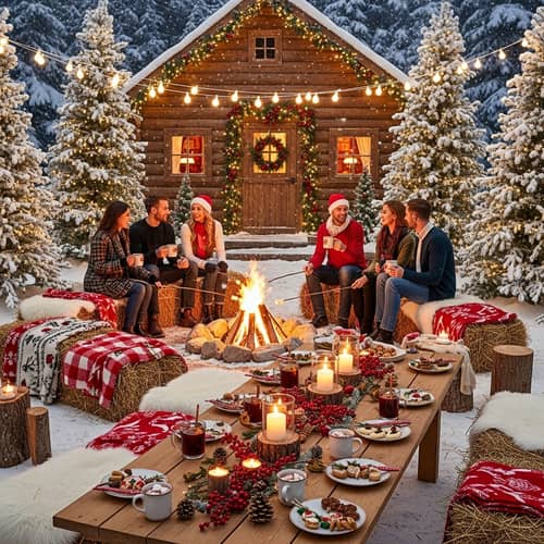 Magical Christmas-Themed Party with Rustic Elements
