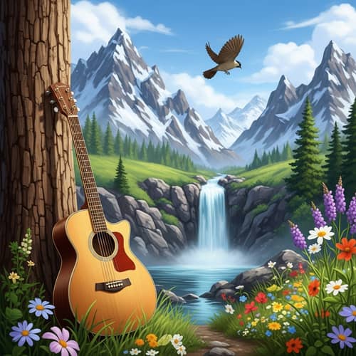 Musicality and Wilderness Harmony | Nature Landscape Scene