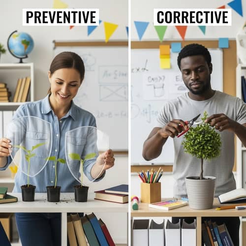 Preventive and Corrective Approaches in Education: Illustrated Concept