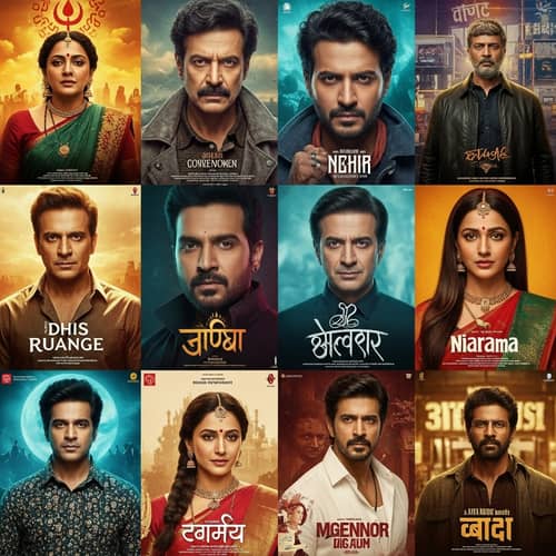 10 Bollywood Movie Posters: Vibrant Colors & Diverse Stars
