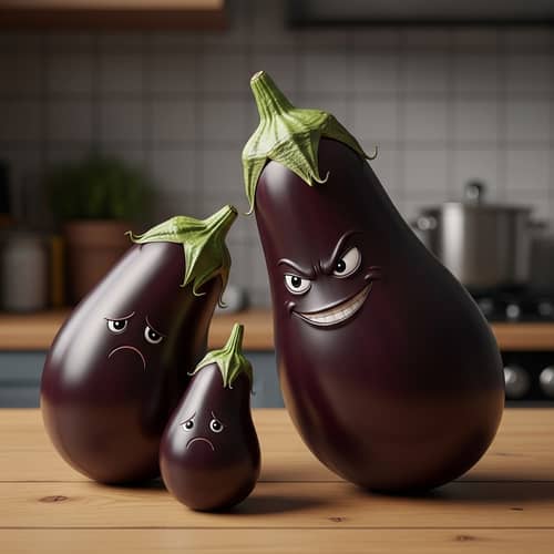 Eggplant Bullying Scene: Small Eggplant Resilience Story