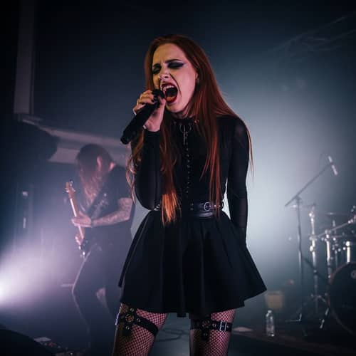 Goth Vocalist Delivers Dark Pop Performance | Musical Duo