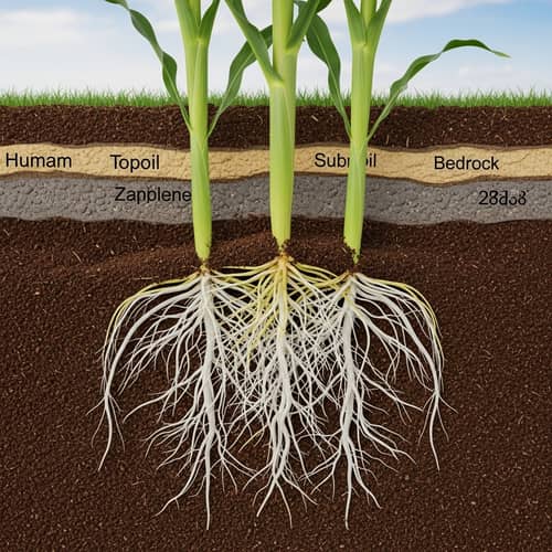 Detailed Close-Up View of Robust Corn Root System