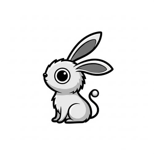 Cute Monochromatic Imaginary Creature Logo