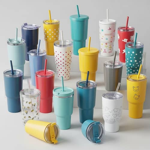 Adorable Tumbler Cups Collection - Diverse Colors & Styles