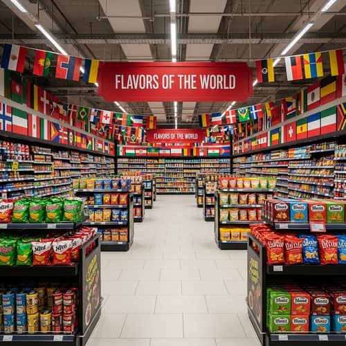 Explore International Flavors at 'Flavors of the World' Supermarket