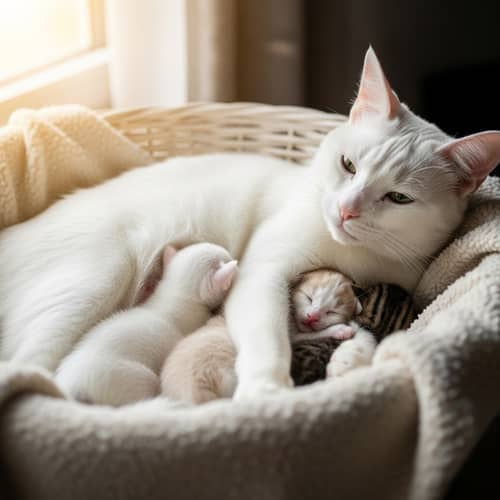 Mother Cat Nurturing Kittens: Heartwarming Moments