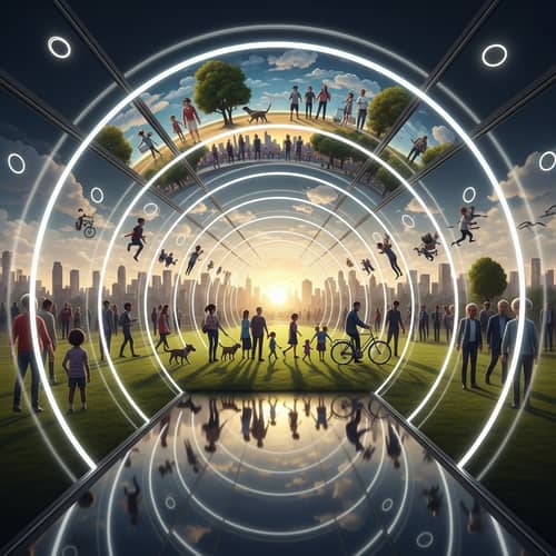 Infinity Mirror of Life: Endless Life Cycles Visualized