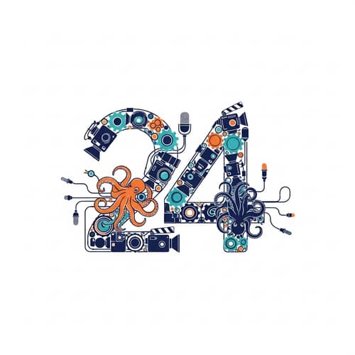 Modern Logo Design 24 with Gears & Tentacles
