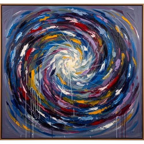 Soulful Journey Abstract Art Piece | Bold Colors & Dynamic Strokes