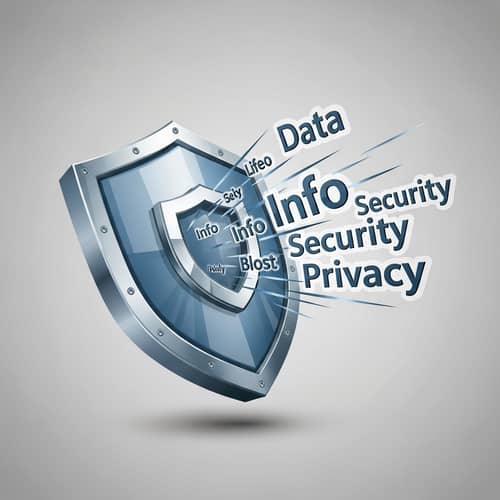 Iconic Cyber Safety Sticker with Shield Symbol