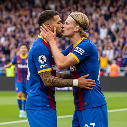 Soccer Players Celebrating Goal - Camaraderie & Joy