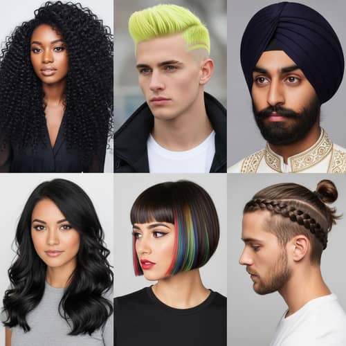 Diverse Hairstyles Showcase | Creative Hair Looks