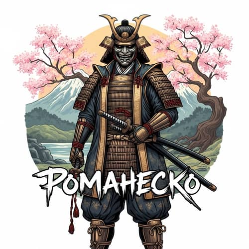 Meticulously Detailed Samurai Warrior in Traditional Japanese Attire