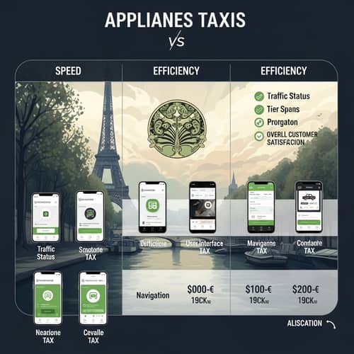 Hypothetical Taxi Applications Comparison in Paris