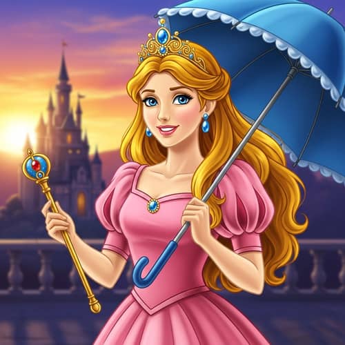 Princess Peach: Enchanting Royalty in Pink Dress