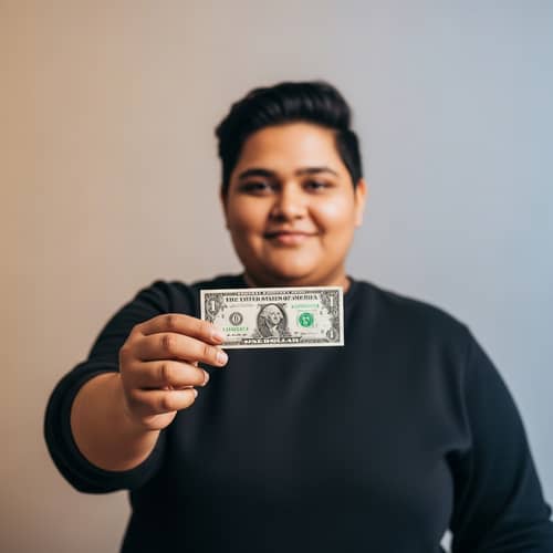 Person Holding Dollar Bill | Financial Abstraction & Freeforms