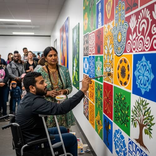Small Things Make a Big Difference - Inclusive Community Mural Artwork