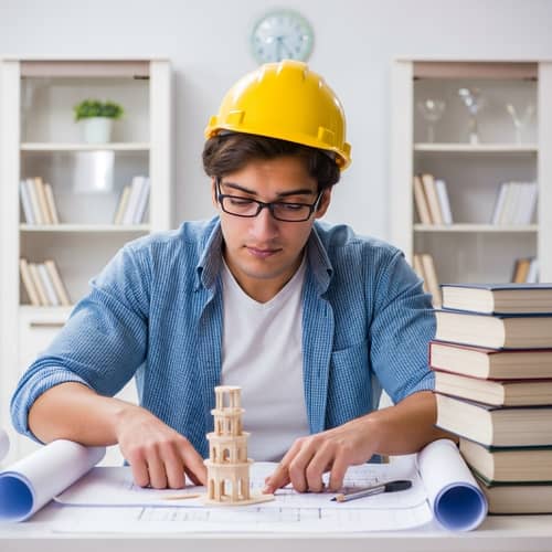 Passionate Adolescent Architect: Exploring Blueprints & Models