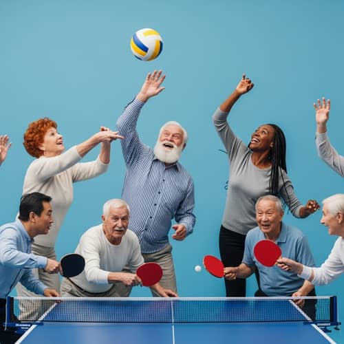 Joyous Russian Retirees Engaging in Vibrant Activities