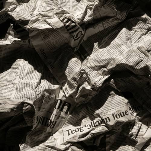 Crumpled Newspaper Texture | Mixed Light and Dark Background