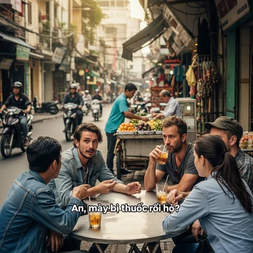 Friends Asking An About Quitting Smoking - Vietnamese Setting
