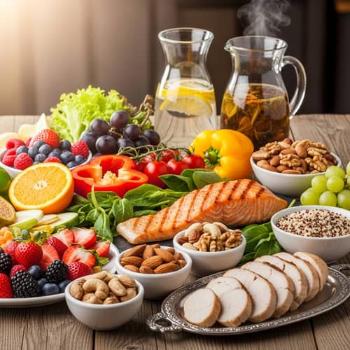 Healthy Foods Spread | Colorful Fruits, Veggies, Protein & More