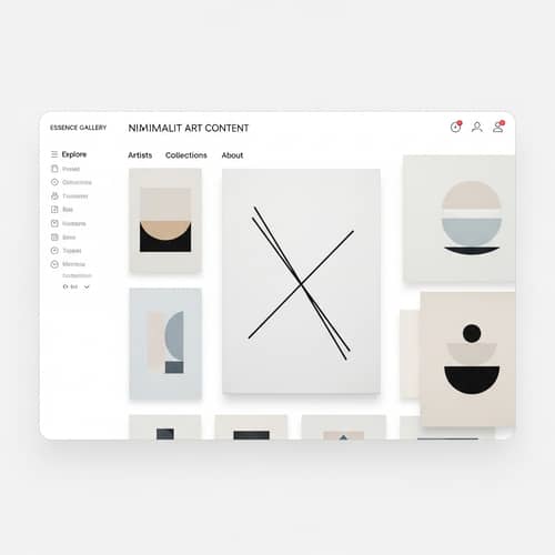 Minimalist Art Content Platform | Your Creative Space